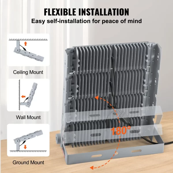 VEVOR LED Stadium Light 400W 35000LM LED Flood Light 6500K Daylight White IP65 - Image 4