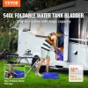 VEVOR 540L/142.65 Gallon Water Storage Bladder, Water Tank, 1000D Blue PVC Collapsible Water Storage Containers, Large Capacity Soft Water Bag,Water Bladder,Fire Prevention,Camping,Emergency Water Use