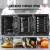 VEVOR Insulated Food Pan Carrier, 82 Qt Hot Box for Catering, LLDPE Food Box Carrier w/ Double Buckles, Front Loading Food Warmer w/ Handles, Stackable End Loader for Restaurant, Canteen, etc. Black - Image 3