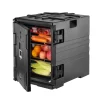 VEVOR Insulated Food Pan Carrier, 82 Qt Hot Box for Catering, LLDPE Food Box Carrier w/ Double Buckles, Front Loading Food Warmer w/ Handles, Stackable End Loader for Restaurant, Canteen, etc. Black - Image 9